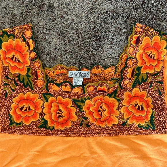 LUCKY BRAND floral embroidered crewneck size S - Picture 3 of 5